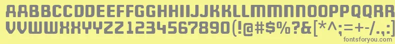 WheatonCapitals Font – Gray Fonts on Yellow Background