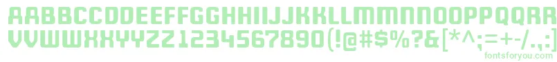 フォントWheatonCapitals – 白い背景に緑のフォント