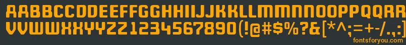 フォントWheatonCapitals – 黒い背景にオレンジの文字