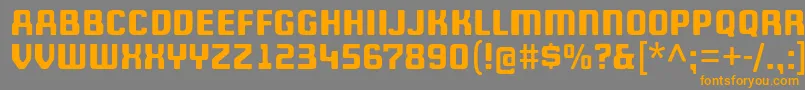 WheatonCapitals-Schriftart – Orangefarbene Schriften auf grauem Hintergrund