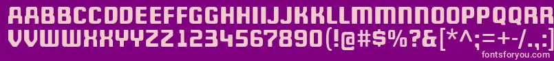 WheatonCapitals Font – Pink Fonts on Purple Background