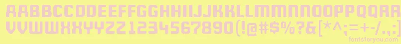 WheatonCapitals Font – Pink Fonts on Yellow Background
