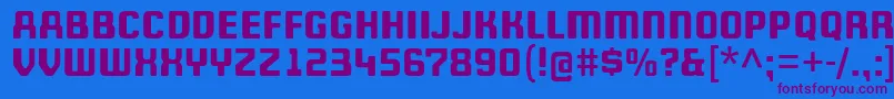 WheatonCapitals Font – Purple Fonts on Blue Background