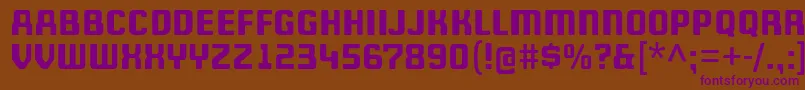WheatonCapitals Font – Purple Fonts on Brown Background