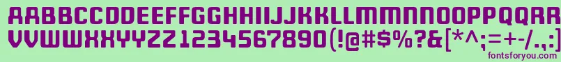 WheatonCapitals-Schriftart – Violette Schriften auf grünem Hintergrund