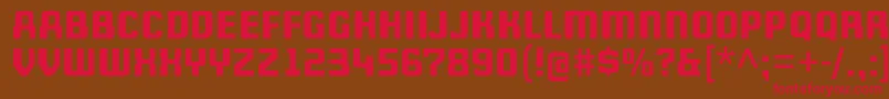 WheatonCapitals Font – Red Fonts on Brown Background