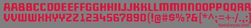 WheatonCapitals Font – Red Fonts on Gray Background