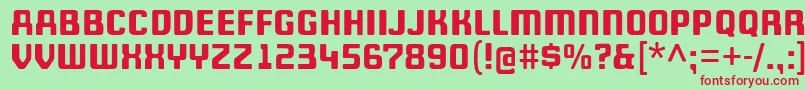 WheatonCapitals Font – Red Fonts on Green Background