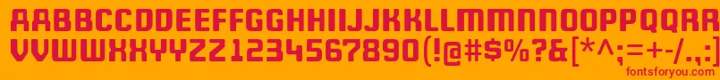 Шрифт WheatonCapitals – красные шрифты на оранжевом фоне