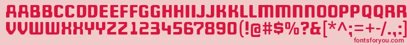 WheatonCapitals Font – Red Fonts on Pink Background