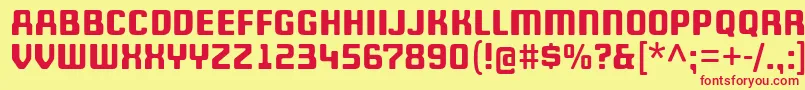 WheatonCapitals Font – Red Fonts on Yellow Background