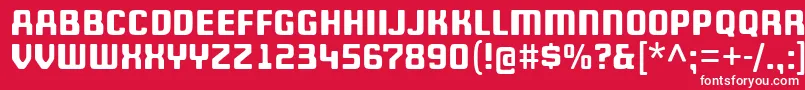 WheatonCapitals Font – White Fonts on Red Background