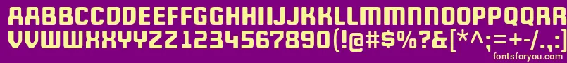 Шрифт WheatonCapitals – жёлтые шрифты на фиолетовом фоне