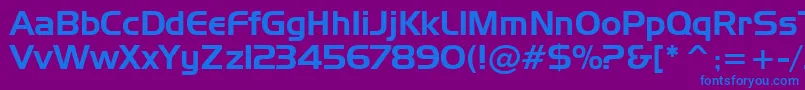 Handgotn Font – Blue Fonts on Purple Background