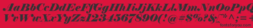 ElephantItalic Font – Black Fonts on Red Background