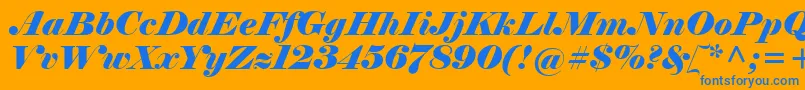 ElephantItalic-fontti – siniset fontit oranssilla taustalla