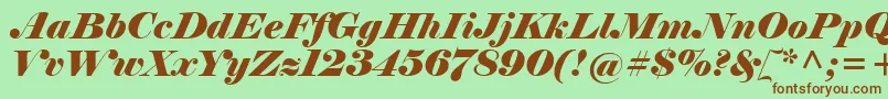 ElephantItalic-fontti – ruskeat fontit vihreällä taustalla