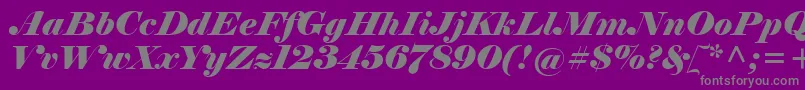 ElephantItalic Font – Gray Fonts on Purple Background