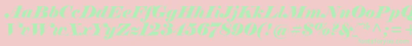 ElephantItalic Font – Green Fonts on Pink Background