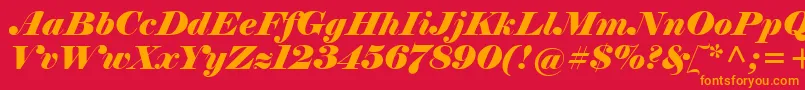 fuente ElephantItalic – Fuentes Naranjas Sobre Fondo Rojo