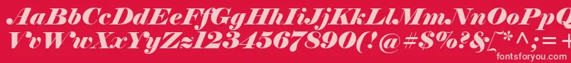 Шрифт ElephantItalic – розовые шрифты на красном фоне