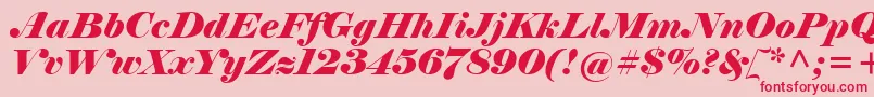 fuente ElephantItalic – Fuentes Rojas Sobre Fondo Rosa