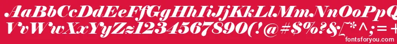 ElephantItalic Font – White Fonts on Red Background