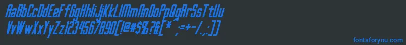 GothamNightsBoldItalic Font – Blue Fonts on Black Background