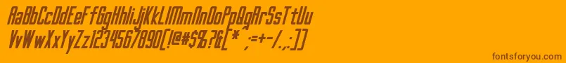 GothamNightsBoldItalic Font – Brown Fonts on Orange Background