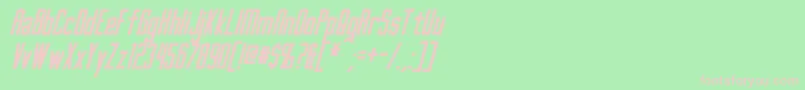 GothamNightsBoldItalic Font – Pink Fonts on Green Background