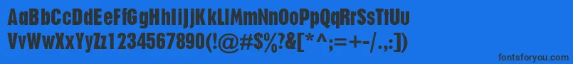 PlakatdbNormal Font – Black Fonts on Blue Background