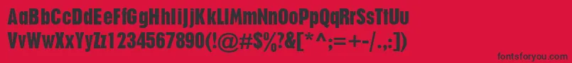 PlakatdbNormal Font – Black Fonts on Red Background