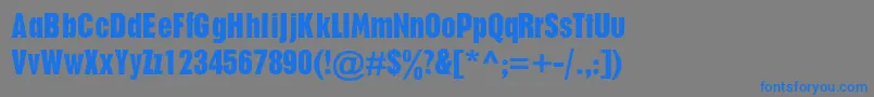 PlakatdbNormal Font – Blue Fonts on Gray Background