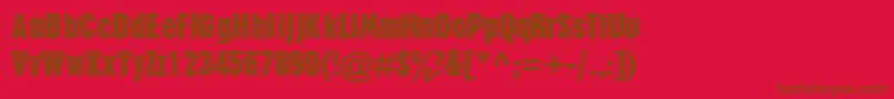 PlakatdbNormal Font – Brown Fonts on Red Background