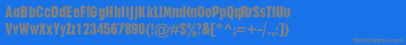 PlakatdbNormal Font – Gray Fonts on Blue Background