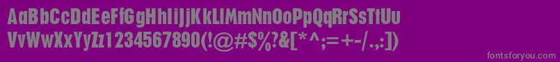 PlakatdbNormal Font – Gray Fonts on Purple Background
