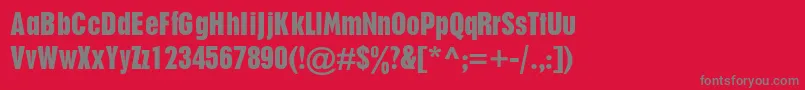 PlakatdbNormal Font – Gray Fonts on Red Background
