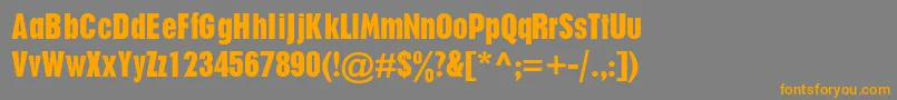 PlakatdbNormal Font – Orange Fonts on Gray Background