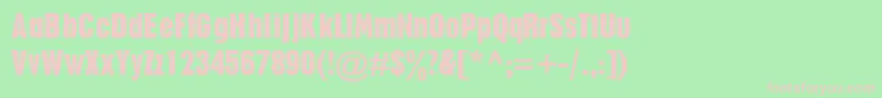 PlakatdbNormal Font – Pink Fonts on Green Background