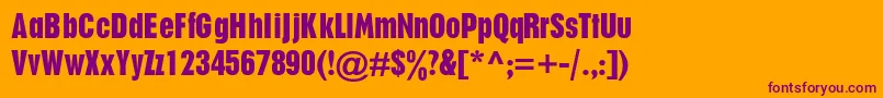 PlakatdbNormal Font – Purple Fonts on Orange Background