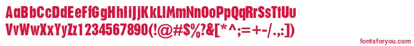 PlakatdbNormal Font – Red Fonts on White Background