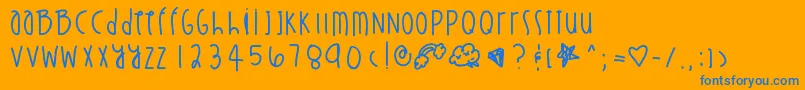 Stuntinonyou Font – Blue Fonts on Orange Background