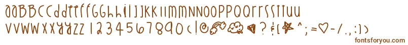 Шрифт Stuntinonyou – коричневые шрифты на белом фоне