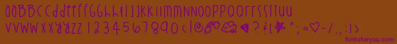 Stuntinonyou Font – Purple Fonts on Brown Background