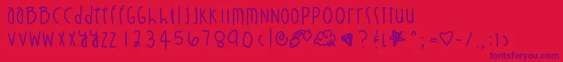 Stuntinonyou Font – Purple Fonts on Red Background