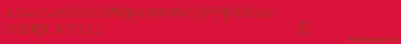 Шрифт Pomponianus – коричневые шрифты на красном фоне