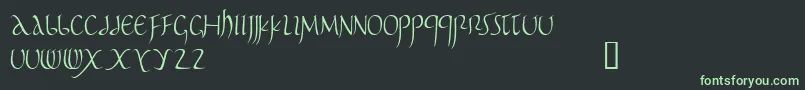 Pomponianus Font – Green Fonts on Black Background