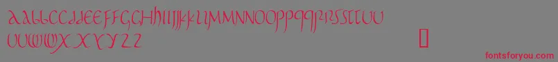 Pomponianus-Schriftart – Rote Schriften auf grauem Hintergrund