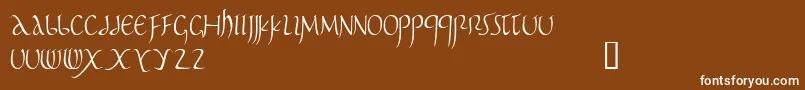 Pomponianus Font – White Fonts on Brown Background