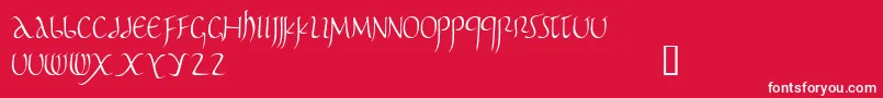 Pomponianus Font – White Fonts on Red Background